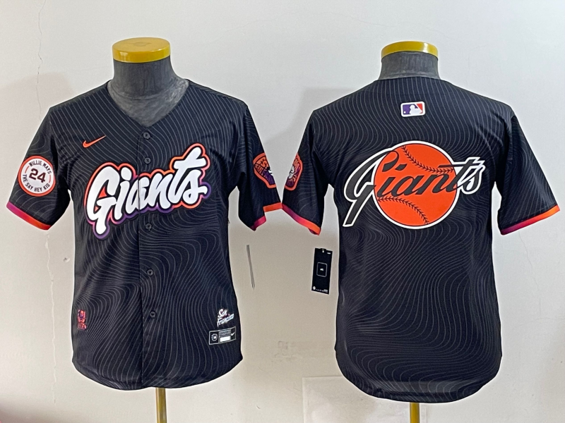 Youth 2025 MLB San Francisco Giants blank black jersey style 10->youth mlb jersey->Youth Jersey